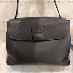 Burberry Black Leather Shoulder Bag
